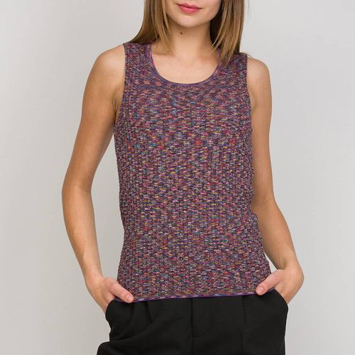 Purple Multi Cotton Wool Blend Top - M Missoni - Modalova