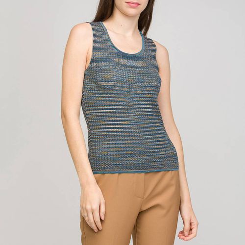 Blue Multi Cotton Wool Blend Top - M Missoni - Modalova