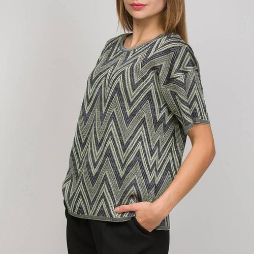 Navy Patterned Wool Blend T-Shirt - M Missoni - Modalova