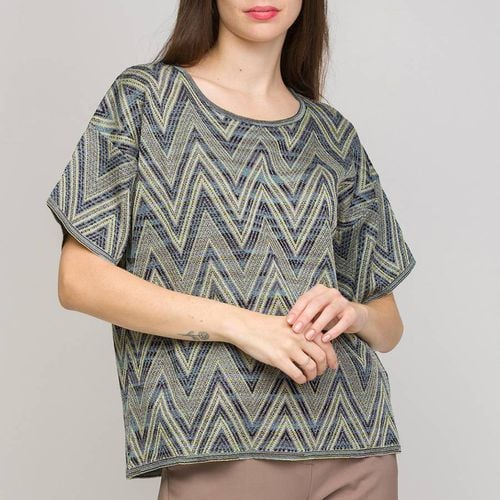 Navy Patterned Wool Blend T-Shirt - M Missoni - Modalova