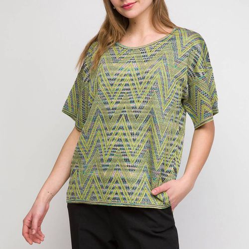 Lime Patterned Wool Blend T-Shirt - M Missoni - Modalova