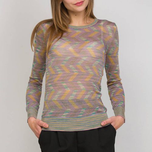 Multi Long Sleeve Wool Blend Top - M Missoni - Modalova