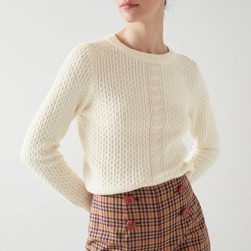 Cream Corey Cotton Blend Jumper - L K Bennett - Modalova