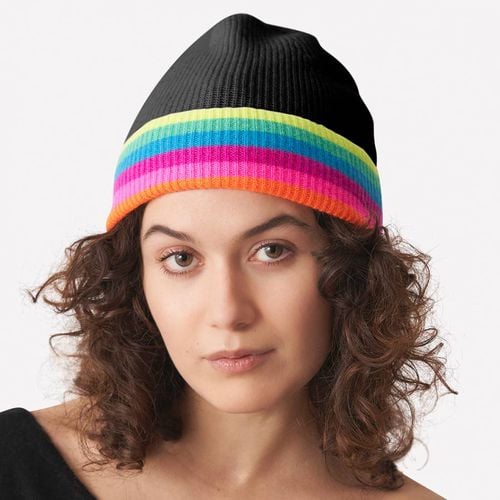 With Neon Rainbow Stripes Cashmere Hat - Scott & Scott London - Modalova