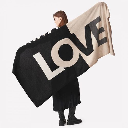 Black Cashmere Love Logo Scarf - Scott & Scott London - Modalova