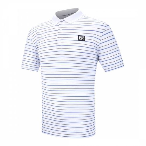 White DKNY Stipe Polo Shirt - DKNY - Modalova