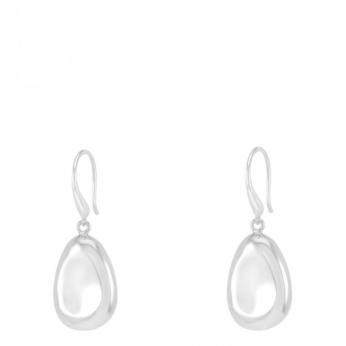 Silver Large Pebble Drop Earrings - Dower & Hall - Modalova