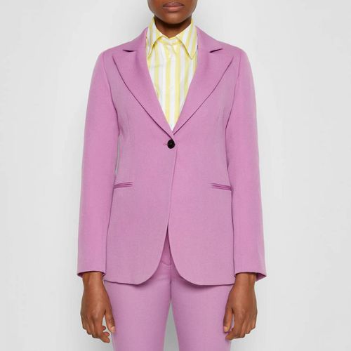 Lilac Tailored Single Breasted Wool Blazer - Victoria Beckham - Modalova