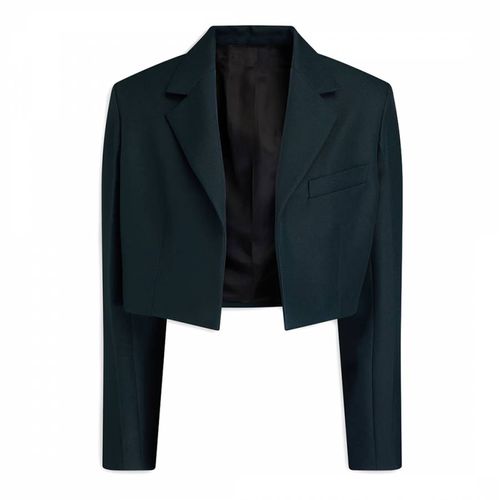 Dark Green Cropped Tailored Jacket - Victoria Beckham - Modalova