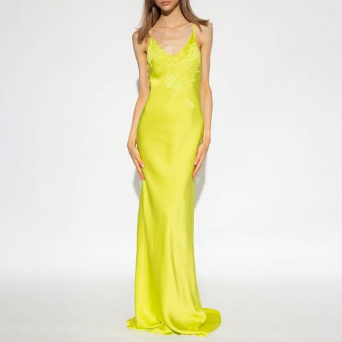 Lime V-Neck Maxi Dress - Victoria Beckham - Modalova