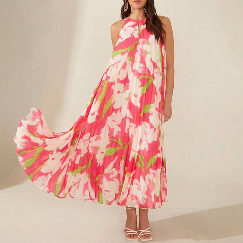 Floral Halter Pleated Maxi Dress - Ro & Zo - Modalova