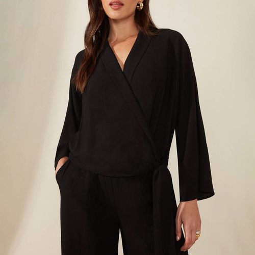 Black Wrap Top - Ro & Zo - Modalova