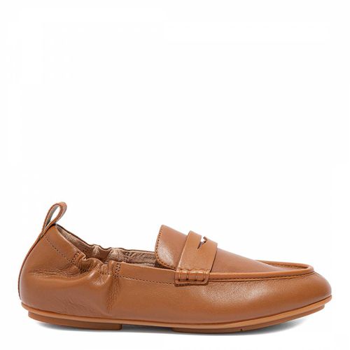 Brown Allegro Leather Penny Loafers - FitFlop - Modalova