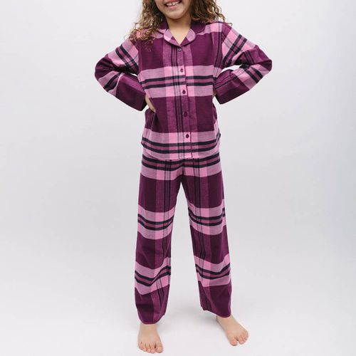 Purple Eve Girls Woven Check Pyjama Set - Cyberjammies - Modalova