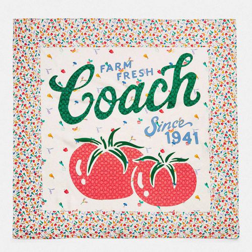 Chalk Garden Print Patchwork Silk Square - Coach - Modalova