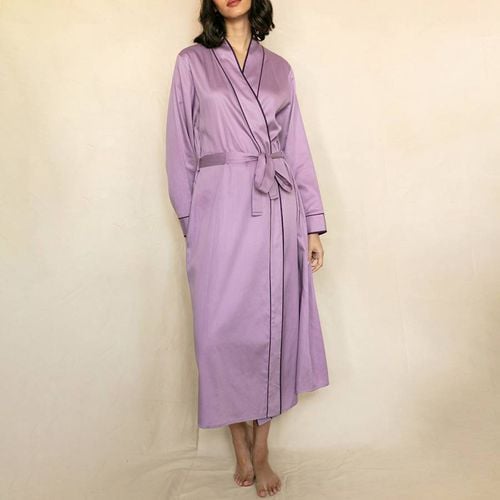 Lilac Wimbledon Long Dressing Gown - Fable & Eve - Modalova