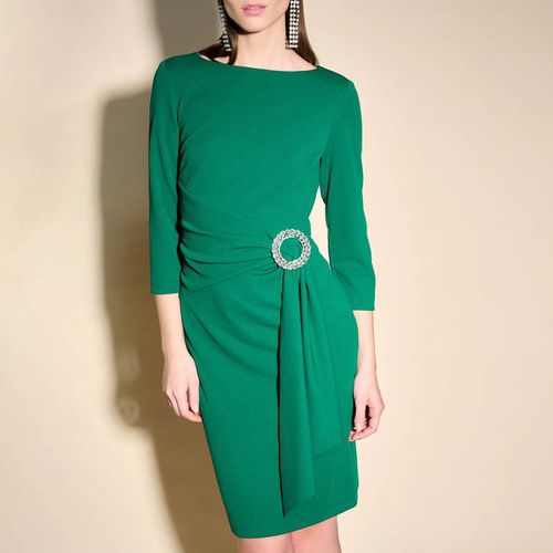 Green Diamonte Detail Dress - Joseph Ribkoff - Modalova