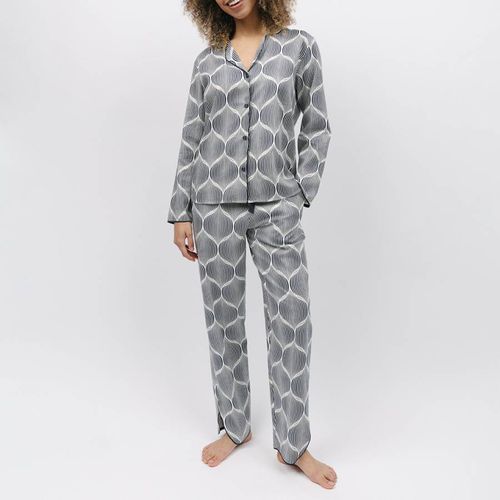 Cream Nicole Geo Print Pyjama Set - Cyberjammies - Modalova