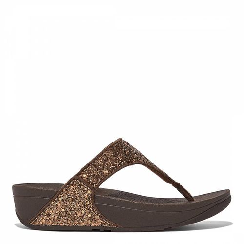 Chocolate Metallic Lulu Glitter Toe Post Sandals - FitFlop - Modalova