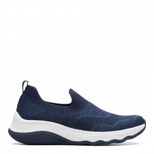 Navy Knit Circuit Path Shoe - Clarks - Modalova