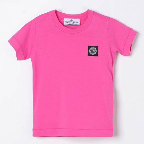 Bright Pink Cotton Jersey T-Shirt - Stone Island - Modalova