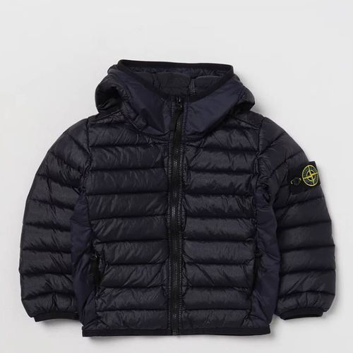 Navy Hooded Down Jacket - Stone Island - Modalova