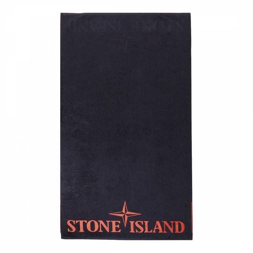 Black Cotton Beach Towel - Stone Island - Modalova