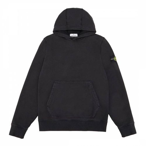 Navy Cotton Fleece Hoodie - Stone Island - Modalova