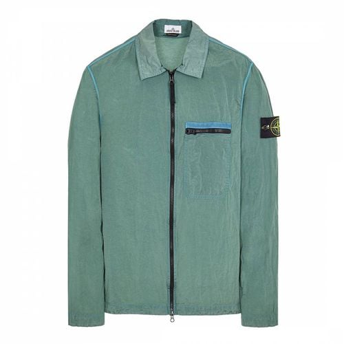 Light Green Nylon Overshirt - Stone Island - Modalova