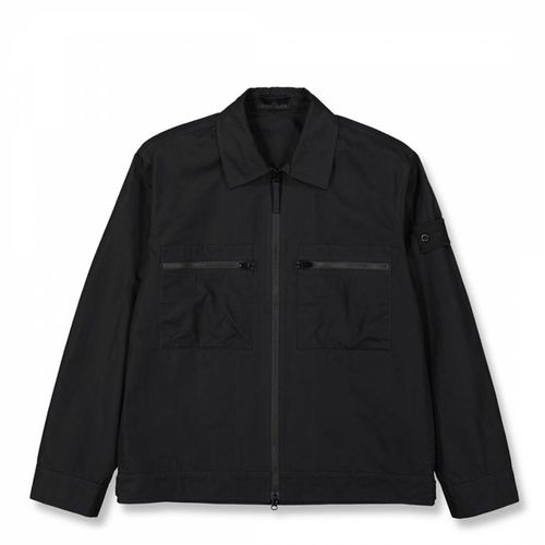 Black Ghost Piece Cotton Jacket - Stone Island - Modalova