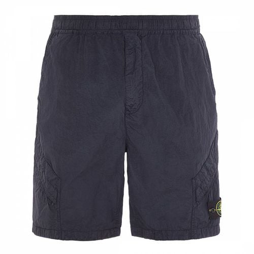 Navy Nylon Cargo Bermuda Shorts - Stone Island - Modalova