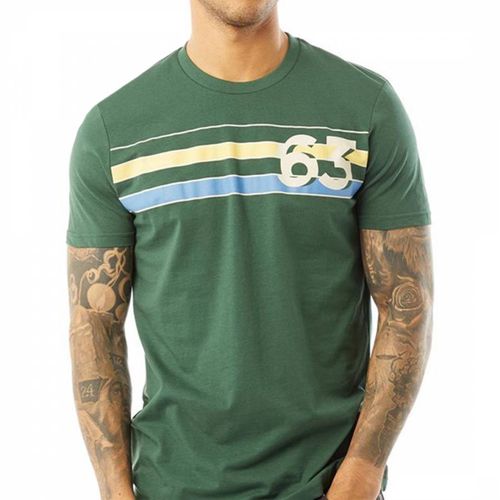 Green Cotton Retro Print T-Shirt - Ben Sherman - Modalova