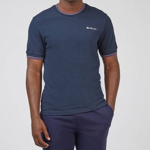 Navy Cotton Pique T-Shirt - Ben Sherman - Modalova