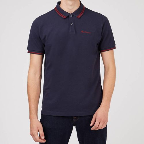 Navy Cotton Twin Tipped Polo - Ben Sherman - Modalova