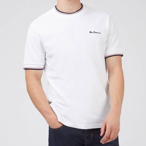 White Cotton Pique T-Shirt - Ben Sherman - Modalova