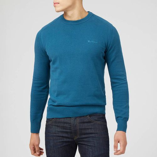 Blue Cotton Knit Sweatshirt - Ben Sherman - Modalova