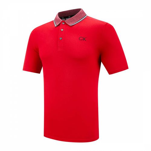 Red Calvin Klein Polo Shirt - Calvin Klein Golf - Modalova