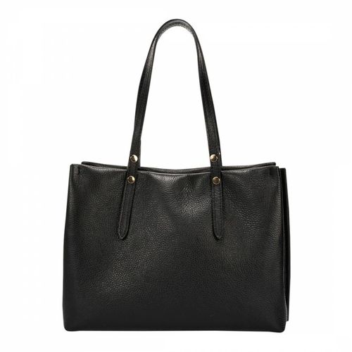 Black Leather Top Handle Bag - Massimo Castelli - Modalova
