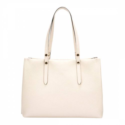 White Leather Top Handle Bag - Massimo Castelli - Modalova