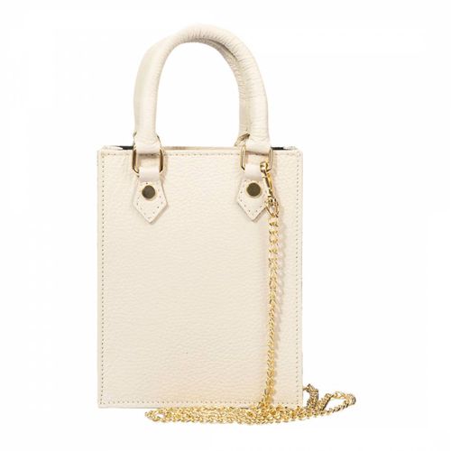 Beige Leather Top Handle Bag - Massimo Castelli - Modalova