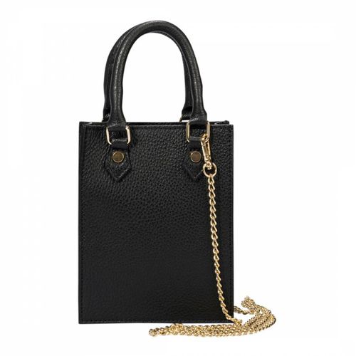 Black Leather Top Handle Bag - Massimo Castelli - Modalova