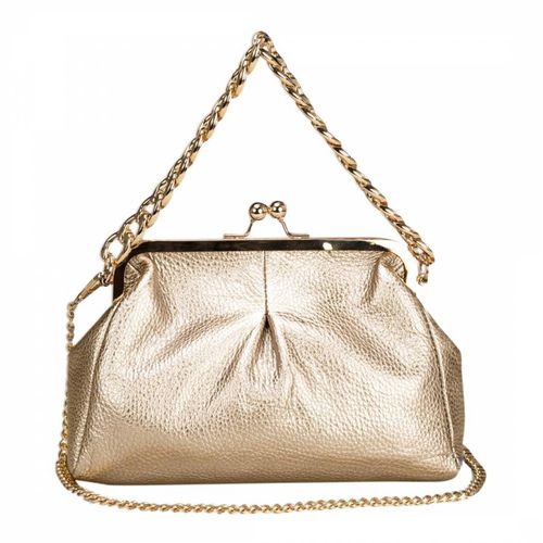 Gold Leather Top Handle Bag - Massimo Castelli - Modalova