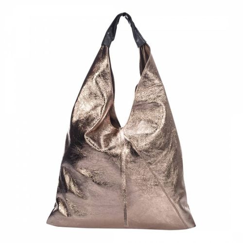 Bronze Leather Shoulder Bag - Massimo Castelli - Modalova