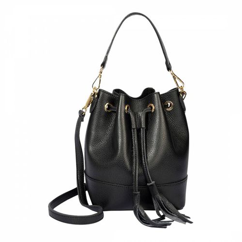 Black Leather Bucket Bag - Massimo Castelli - Modalova