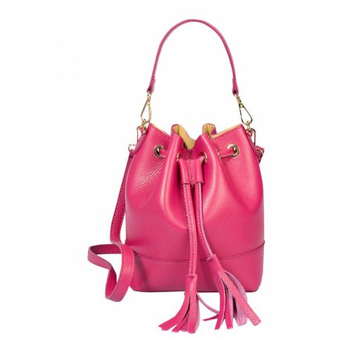 Pink Leather Bucket Bag - Massimo Castelli - Modalova