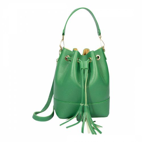 Green Leather Bucket Bag - Massimo Castelli - Modalova