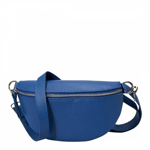 Blue Leather Pouch Bag - Massimo Castelli - Modalova