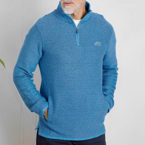 Blue Stern 1/4 Zip Sweatshirt - Weird Fish - Modalova