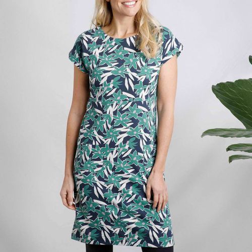 Navy/Green Tallahassee Cotton Dress - Weird Fish - Modalova