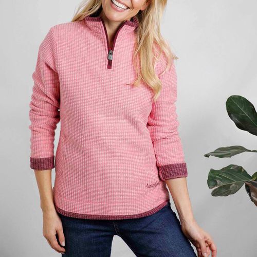 Pink Beye 1/4 Zip Grid Fleece - Weird Fish - Modalova